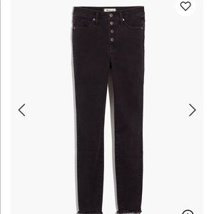 Madewell 10” high rise black skinny jeans 27P